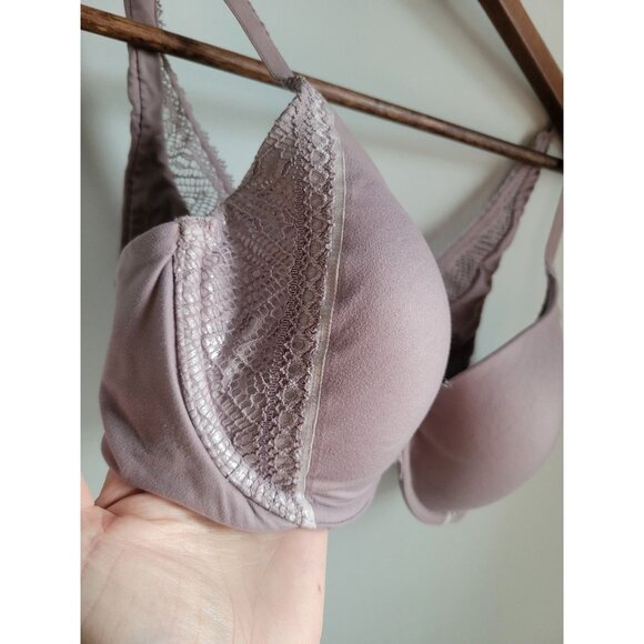 Victoria's Secret Women Bra 34c Black Incredible By T Shirt Front Closure Lilac - Picture 2 of 6